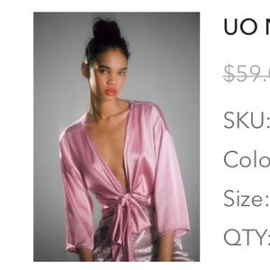 UO pink satin top